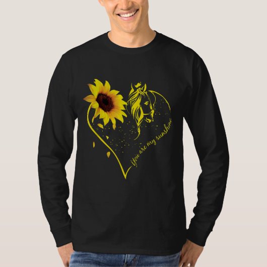 Je bent mijn zonnebloem en paard. t-shirt (Voorkant)
