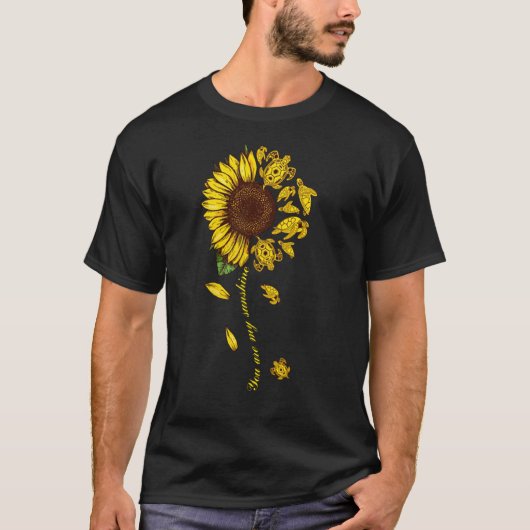 Je bent mijn zonnebloem Funny Turtle T-shirt (Voorkant)