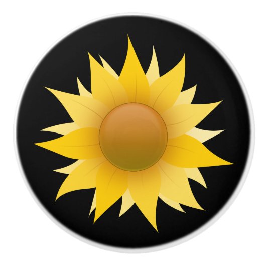 Je bent mijn zonnebloem keramische knop (Voorkant)