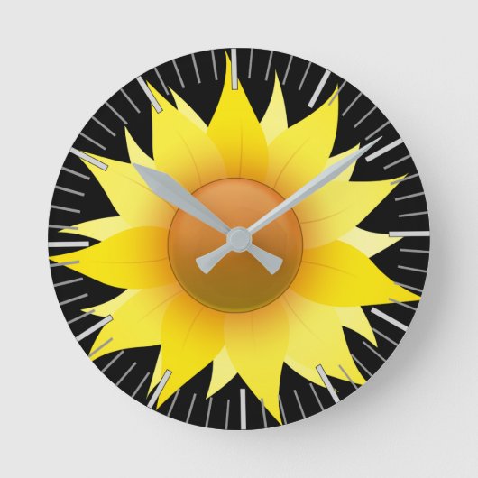 Je bent mijn zonnebloem ronde klok (Voorkant)