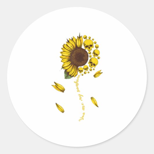 Je bent mijn zonnebloem. ronde sticker (Voorkant)