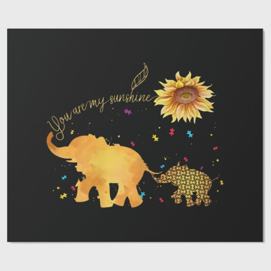 Je bent mijn zonnebloempautisme cadeaupapier (Vlak)