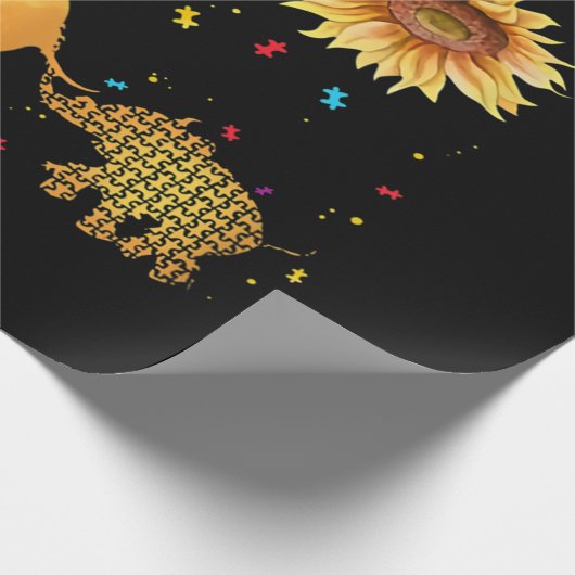 Je bent mijn zonnebloempautisme cadeaupapier (Hoek)