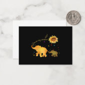 Je bent mijn zonnebloempautisme notitiekaartje (Voorkant / Achterkant in situ)