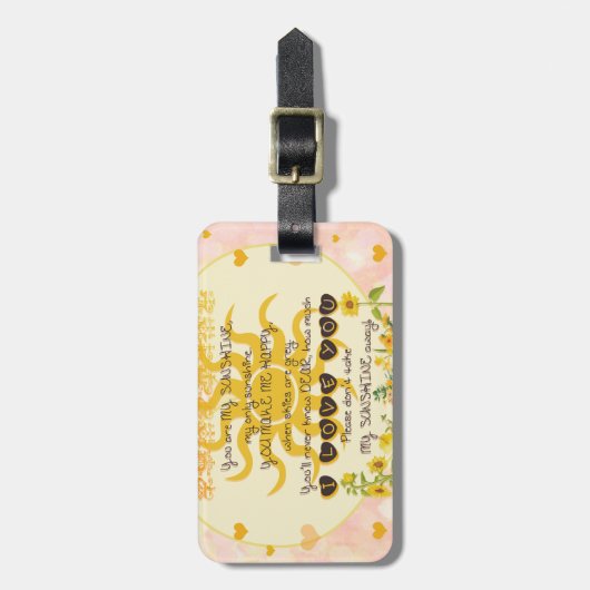 Je bent mijn zonnebrandcrème bagagelabel (Voorkant verticaal)