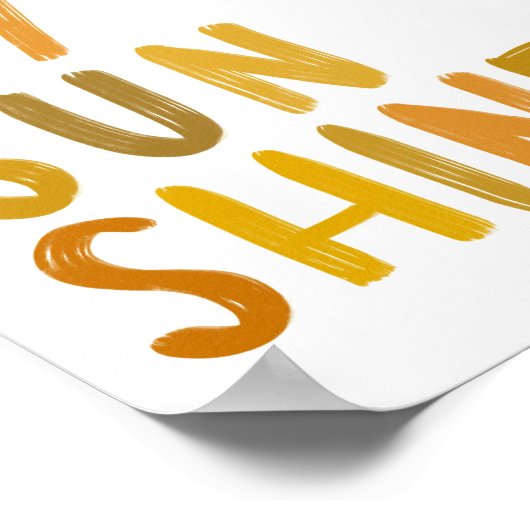 je bent mijn zonnegeel ombré art print (Hoek)