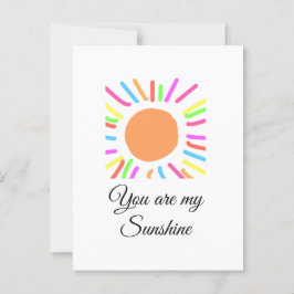je bent mijn zonnegeel oranje zonnestralen , voeg  briefkaart