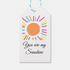 je bent mijn zonnegeel oranje zonnestralen , voeg  cadeaulabel