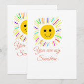 je bent mijn zonnegeel oranje zonnestralen , voeg  feestdagenkaart (Voorkant / Achterkant)