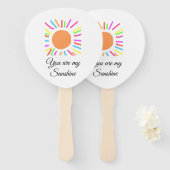 je bent mijn zonnegeel oranje zonnestralen , voeg  handwaaier (Voorkant en achterkant)