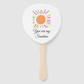 je bent mijn zonnegeel oranje zonnestralen , voeg  handwaaier (Achterkant)