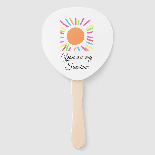 je bent mijn zonnegeel oranje zonnestralen , voeg  handwaaier (Voorkant)