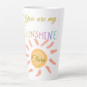 je bent mijn zonnegeel oranje zonnestralen , voeg latte mok (Voorkant)