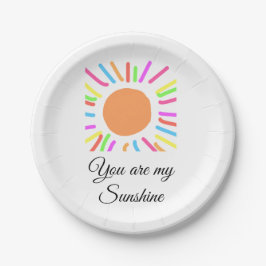 je bent mijn zonnegeel oranje zonnestralen , voeg  papieren bordje