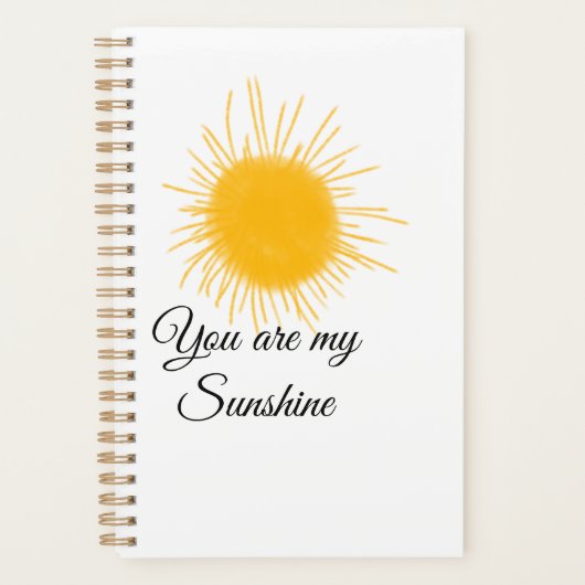 je bent mijn zonnegeel oranje zonnestralen , voeg planner (Voorkant)