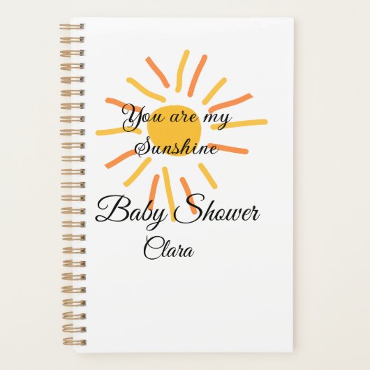 je bent mijn zonnegeel oranje zonnestralen , voeg  planner (Voorkant)