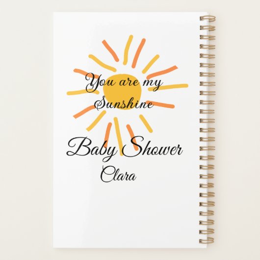 je bent mijn zonnegeel oranje zonnestralen , voeg planner (Achterkant)