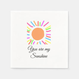 je bent mijn zonnegeel oranje zonnestralen , voeg  servet