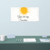 je bent mijn zonnegeel oranje zonnestralen , voeg  spandoek (Beurs)