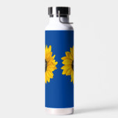Je bent mijn zonnegeel zonnebloem op Royal Blue Waterfles (Links)