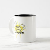 Je bent mijn zonnescherm Sun Tweekleurige Koffiemok (Voorkant links)