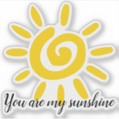 Je bent mijn zonneschijn | Aangepaste wijnwijn Sticker (Voorkant)
