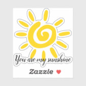 Je bent mijn zonneschijn | Aangepaste wijnwijn Sticker (Vel)