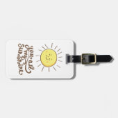 Je bent mijn zonneschijn bagagelabel (Voorkant horizontaal)