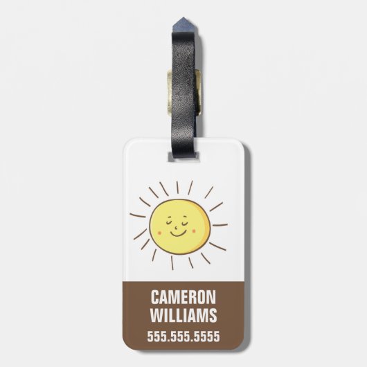 Je bent mijn zonneschijn bagagelabel (Achterkant verticaal)