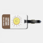 Je bent mijn zonneschijn bagagelabel (Achterkant horizontaal)