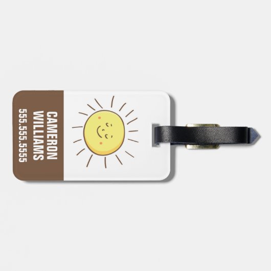 Je bent mijn zonneschijn bagagelabel (Achterkant horizontaal)