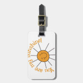 Je bent mijn zonneschijn bagagelabel (Voorkant verticaal)