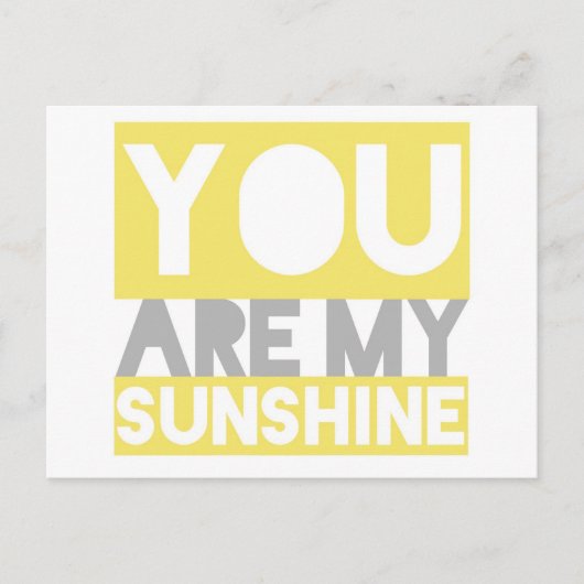 Je bent mijn zonneschijn briefkaart (Voorkant)