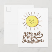 Je bent mijn zonneschijn briefkaart (Voorkant / Achterkant)
