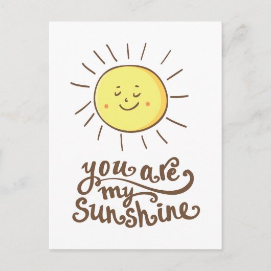 Je bent mijn zonneschijn briefkaart (Voorkant)