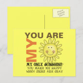 Je bent mijn zonneschijn briefkaart (Voorkant / Achterkant)