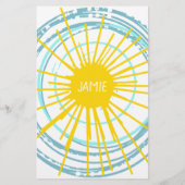 Je bent mijn zonneschijn. briefpapier (Achterkant)