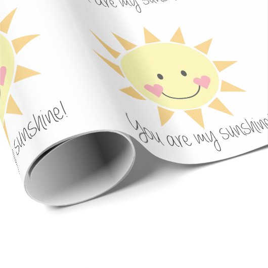 Je bent mijn zonneschijn. cadeaupapier (Rol Hoek)