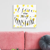 Je bent mijn zonneschijn canvas afdruk (Insitu (Woonkamer))