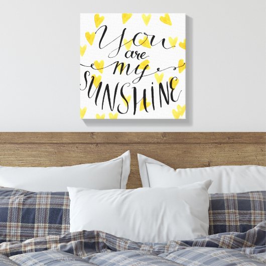 Je bent mijn zonneschijn canvas afdruk (Insitu (Slaapkamer))