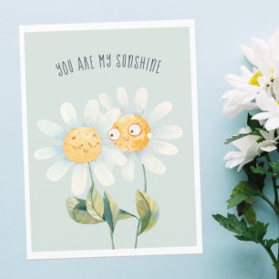 Je bent mijn zonneschijn   Daisy Floral Kinder Val Feestdagenkaart