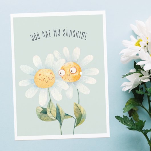 Je bent mijn zonneschijn | Daisy Floral Kinder Val Feestdagenkaart