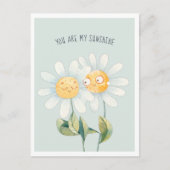 Je bent mijn zonneschijn | Daisy Floral Kinder Val Feestdagenkaart (Voorkant)