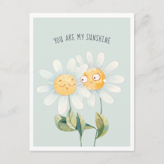 Je bent mijn zonneschijn | Daisy Floral Kinder Val Feestdagenkaart (Voorkant)