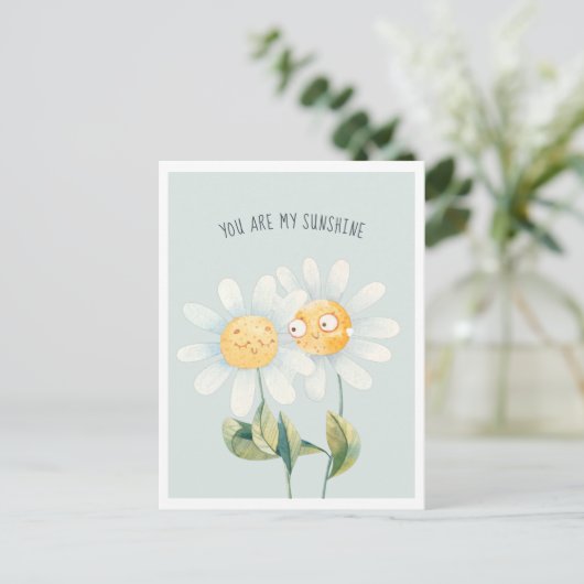 Je bent mijn zonneschijn | Daisy Floral Kinder Val Feestdagenkaart (Staand voorkant)