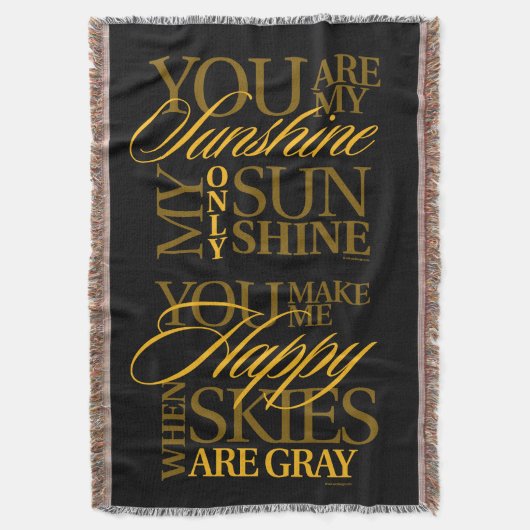 Je bent mijn zonneschijn deken (Voorkant Verticaal)