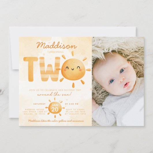 Je bent mijn zonneschijn die 22e verjaardag gaat v kaart (Voorkant)