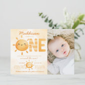 Je bent mijn zonneschijn die een 1e verjaardag maa kaart (Staand voorkant)