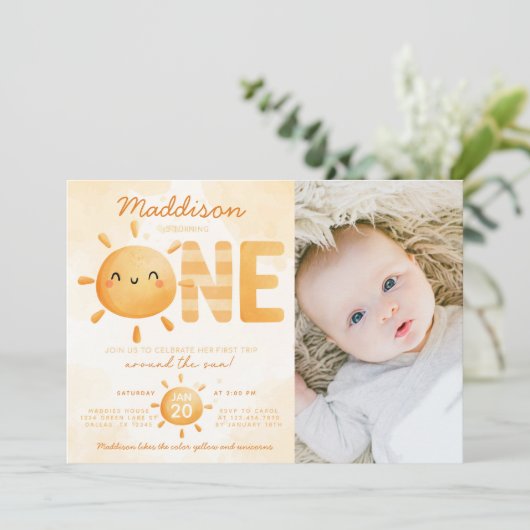 Je bent mijn zonneschijn die een 1e verjaardag maa kaart (Staand voorkant)