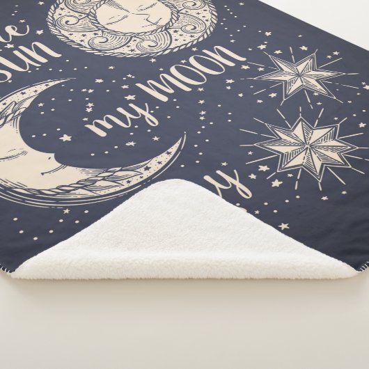 Je bent mijn zonneschijn en sterren sherpa deken (3/4)